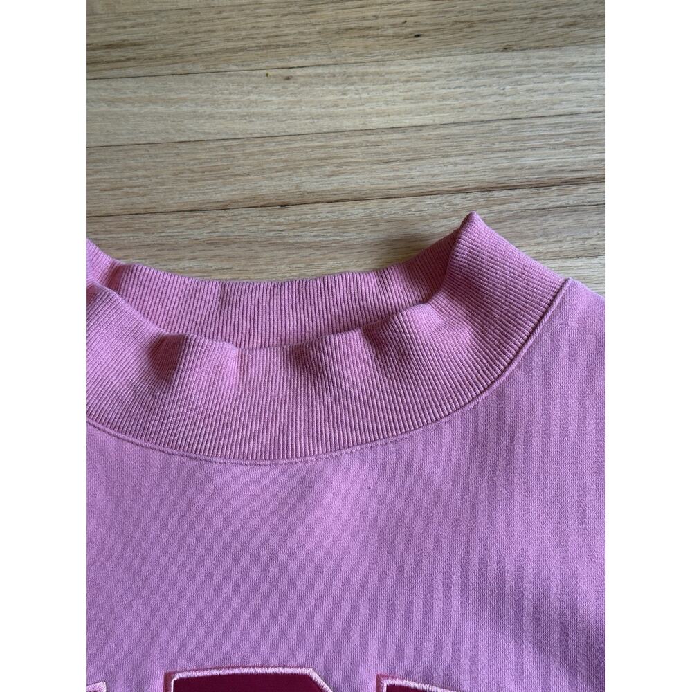 PARKE Varsity Pink Mock Neck Sweatshirt Valentines Day Lover RARE L/XL - Picture 15 of 16